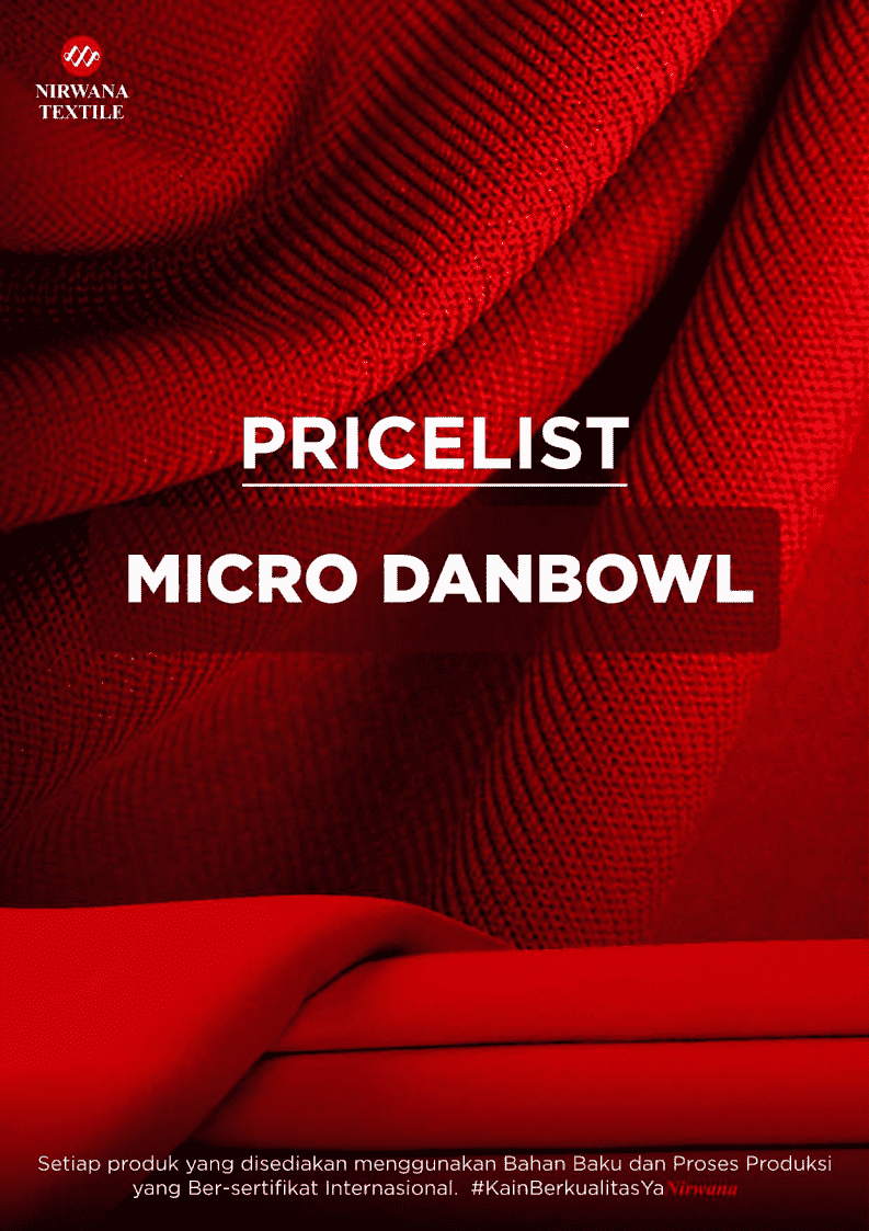 Pricelist MICRO COTTON DANBOWL